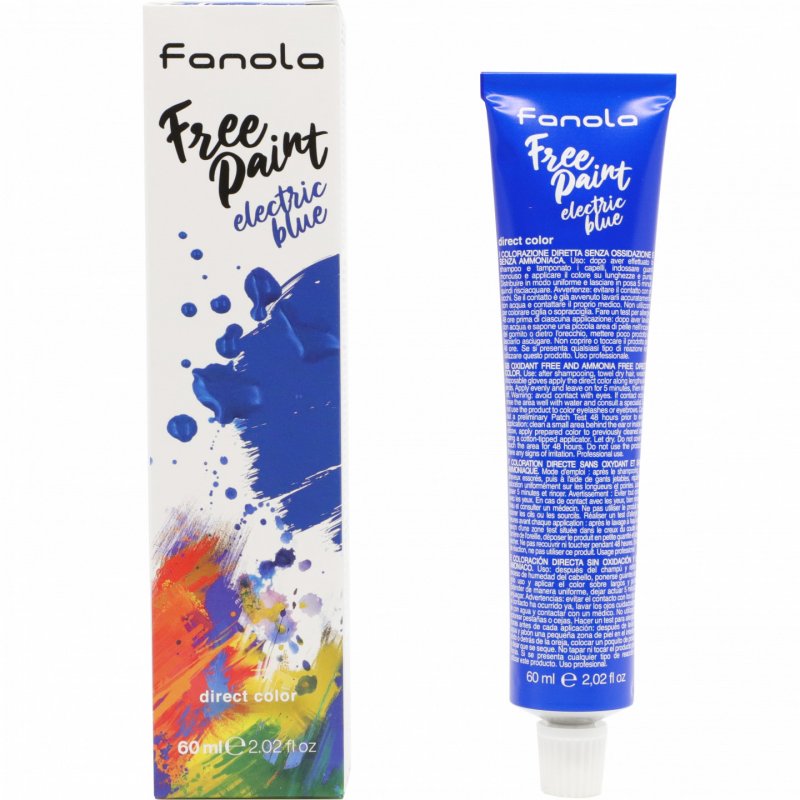 Vopsea semipermanenta Fanola Free Paint Electric Blue, 60ml