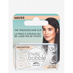 Agrafe pentru par InvisiBobble Waver Crystal Clear, 3buc