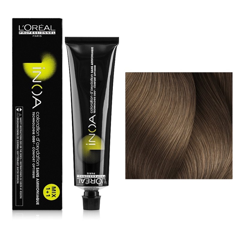 Vopsea permanenta fara amoniac L`Oreal Professionnel Inoa 8.12, 60ml