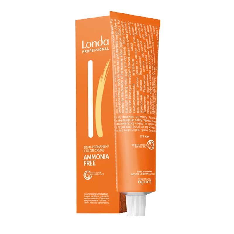 Vopsea demi-permanenta Londa Professional Ammonia Free 6/75, Blond Inchis Maro Rosu, 60ml