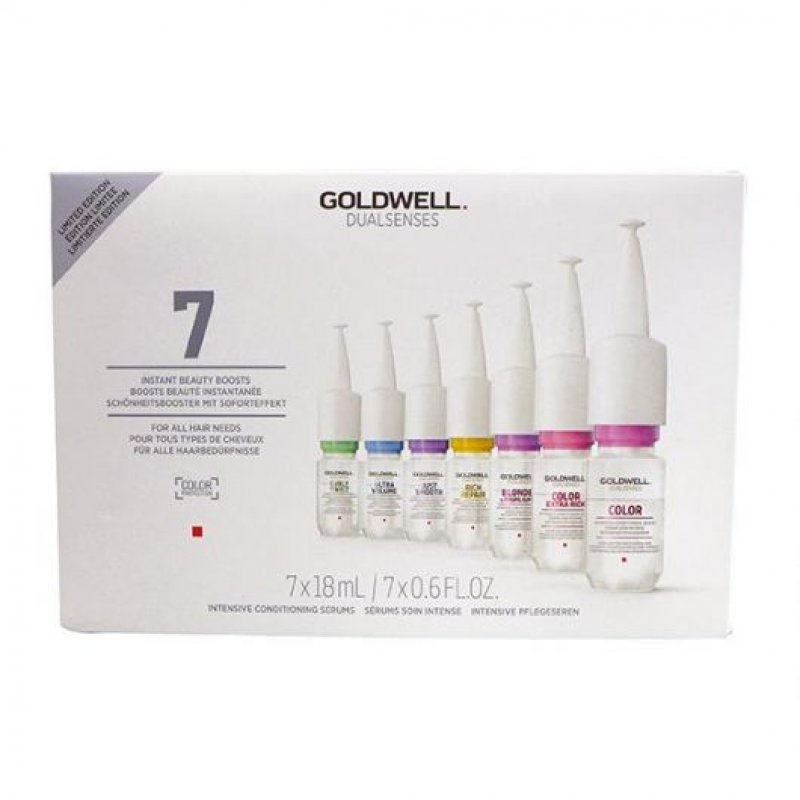 Set tratament pentru par Goldwell Dualsenses Instant Beauty Boosts, Toate tipurile de par, 7x18ml