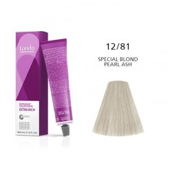 Vopsea permanenta Londa Professional 12/81, Blond Special Cenusiu Perlat, 60ml