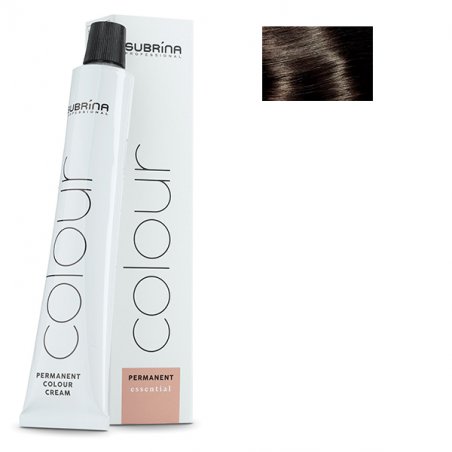 Vopsea de par permanenta Subrina Professional Essential Colour 4/00, Castaniu Mediu Natural, 100ml