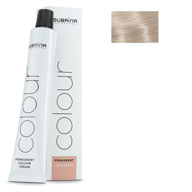 Vopsea de par permanenta Subrina Professional Essential Colour 10/1, Blond Luminos Cenusiu, 100ml