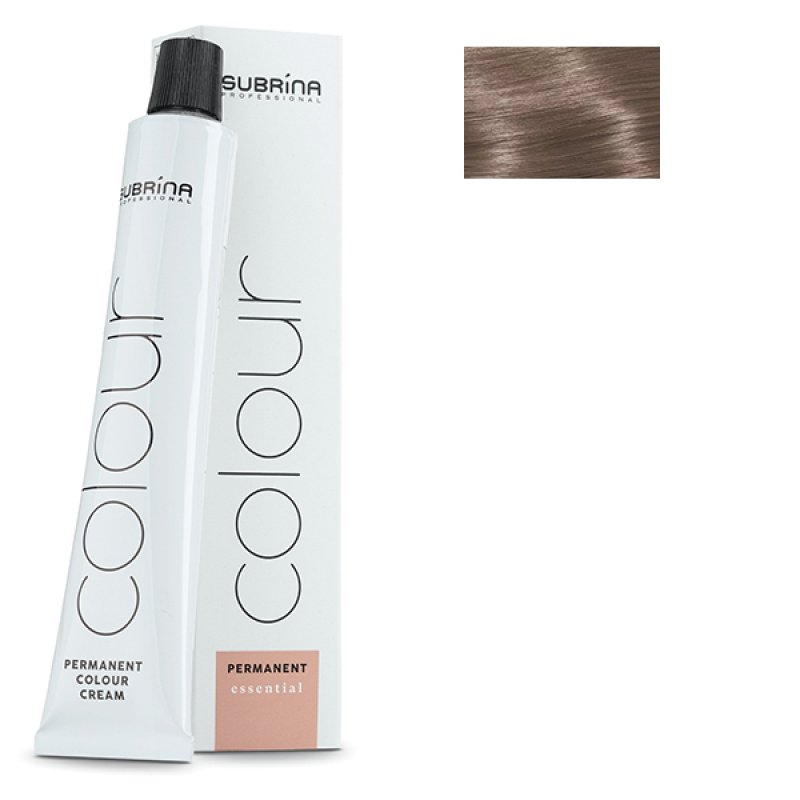 Vopsea de par permanenta Subrina Professional Essential Colour 8/1, Blond Deschis Cenusiu, 100ml