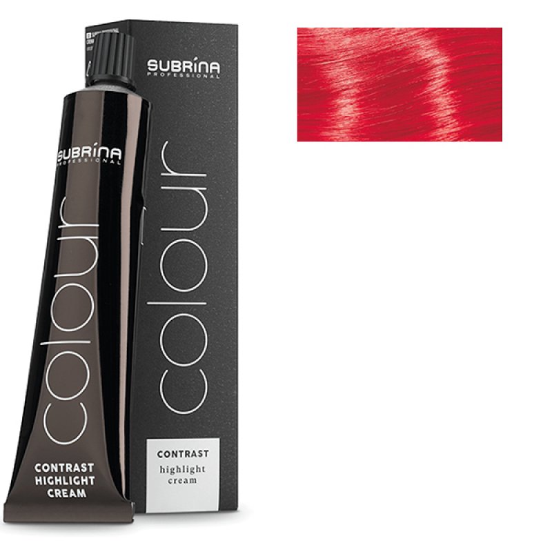 Vopsea de par pentru suvite Subrina Professional Contrast Colour Red, Rosu, 60ml