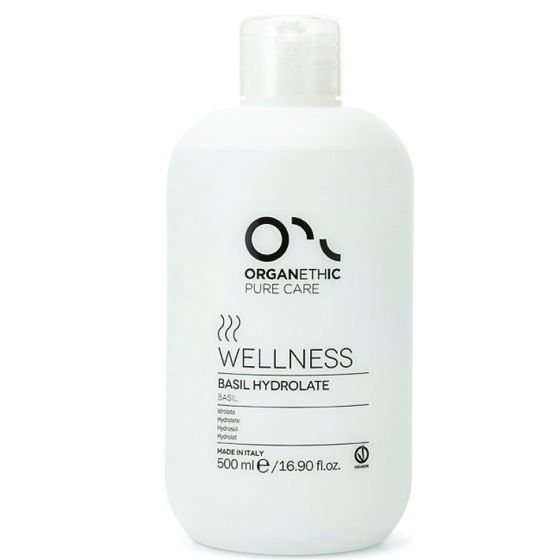 Lotiune Pentru Par Si Piele Organethic Wellness Basil Hydrolate, Par Fragil/Slabit-Piele Matura, 500ml