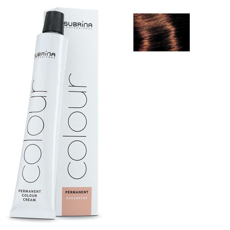 Vopsea de par permanenta Subrina Professional Essential Colour 4/75, Castaniu Mediu Coral, 100ml