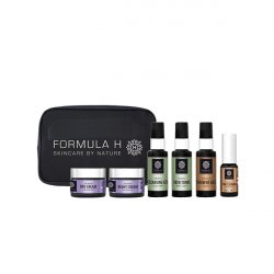 Set Formula H Travel Bag, Gel curatare 50ml Lotiune tonica 50ml Ser pentru ten 10ml Crema de zi Collagen 10ml 