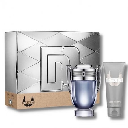 Set Paco Rabanne Invictus, Barbati, Eau De Toilette 100ml Gel De Dus 100ml