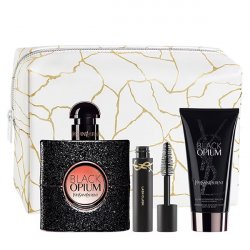 Set Ysl Black Opium, Femei, Eau De Parfum 50ml Lotiune Corp 50ml Mascara 2ml