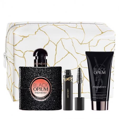 Set Ysl Black Opium, Femei, Eau De Parfum 50ml Lotiune Corp 50ml Mascara 2ml