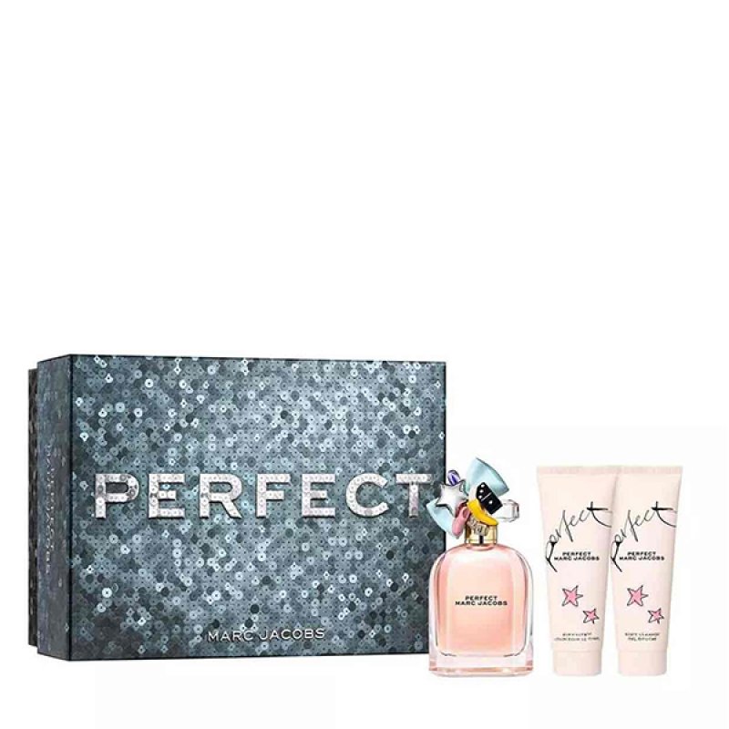 Set Marc Jacobs Perfect, Femei, Eau De Parfum 100ml Lotiune Corp 75ml Gel De Dus 75ml