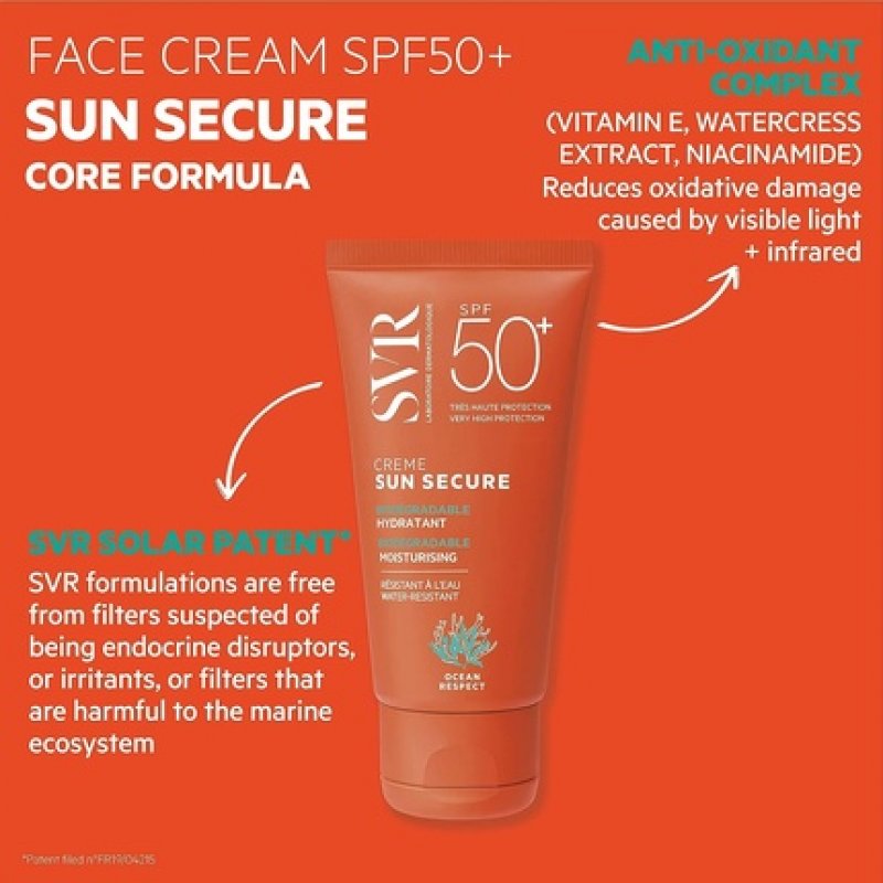 Svr Sun Secure Moisturising Cream Spf50 50ml