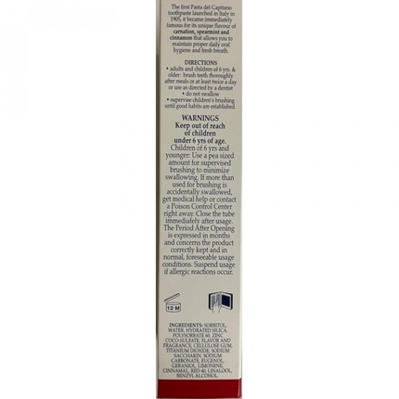 Pasta del Capitano 1905 Original Recipe Toothpaste 75ml