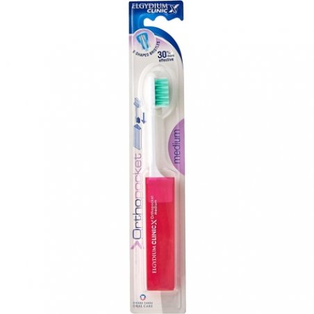 Elgydium Clinic Orthopocket Pocket Orthodontic Medium Toothbrush