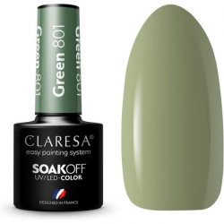 Claresa UV LED Nail Polish Collection Hybrid Manicure Soak Off Green Color No. 801 5ml