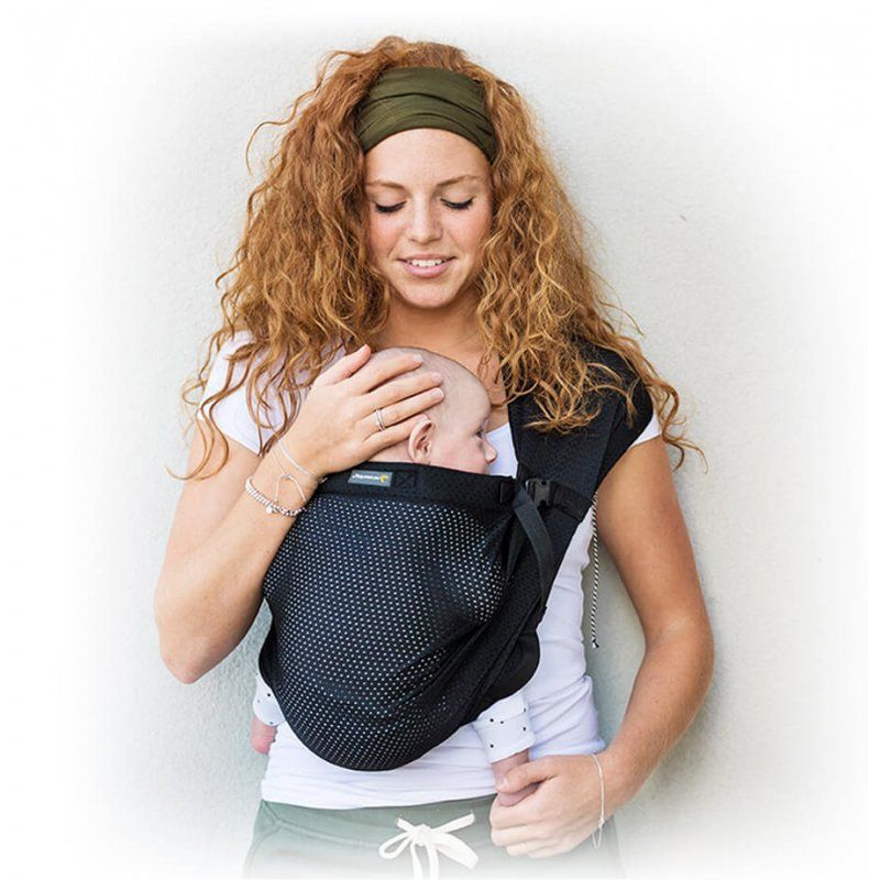Minimonkey Mini Sling Écharpe porte-bébé Tissu Noir
