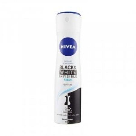 NIVEA Women's Deodorant Spray Invisible For Black & White Fresh 150ml