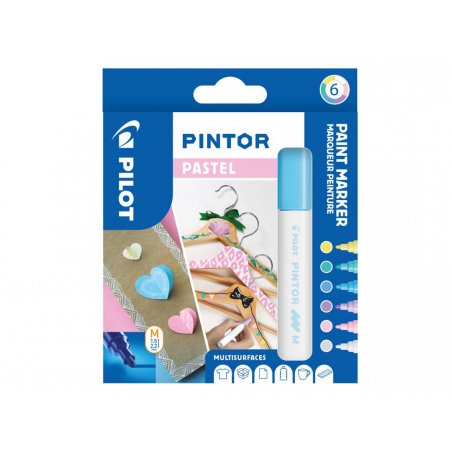 Pilot - Pintor Marker Fine Pastel Mix 6 colors (Medium Tip)