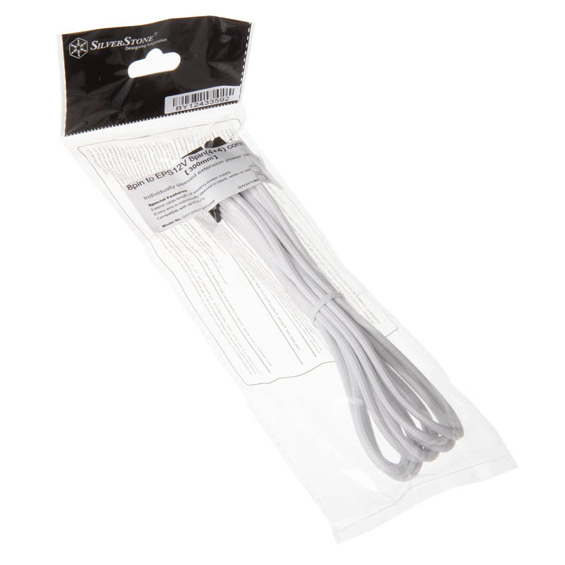 Silverstone 8-Pin-EPS auf 4+4-Pin-ATX/EPS - 300mm weiß