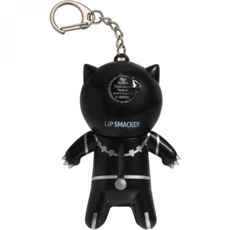 Lip Smacker Marvel Collection Black Panther Flavored Lip Balm for Kids with Keychain