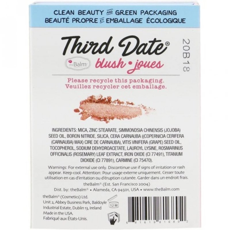Cheeks by theBalm Cosmetics Third Date Blush 6.5g