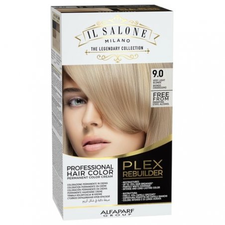 Il Salone Milano Plex Rebuilder Permanent Hair Color Cream 9.0 Very Light Blonde Professional Hair Dye Kit