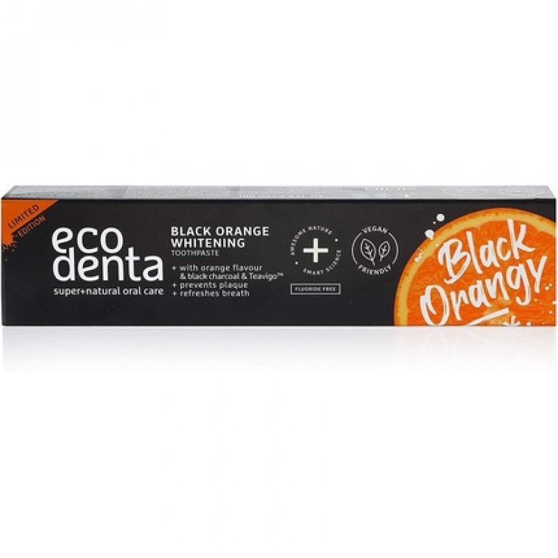 Ecodenta Orange Charcoal Toothpaste Fluoride Free Whitening Toothpaste Charcoal Natural Toothpaste Flavor Black