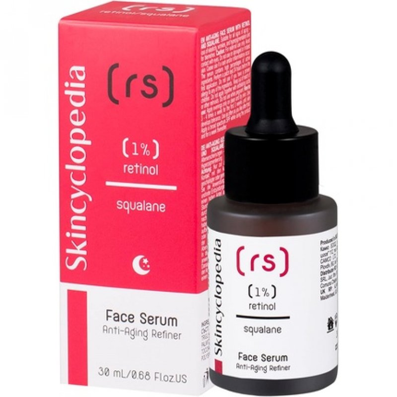 Skincyclopedia 1% Retinol Serum with Hyaluronic Acid, Matrixyl and Squalane - Acne Prone and Oily Skin Moisturizer,