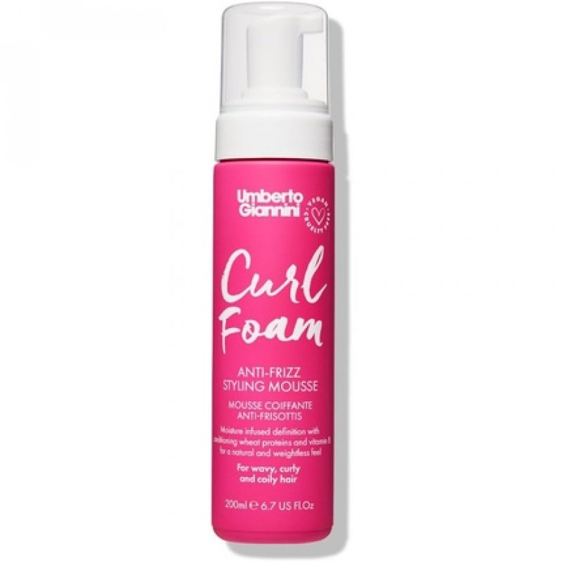 Umberto Giannini Curl Foam Anti Frizz Hair Styling Curl Mousse 200ml Vegan and Cruelty Free