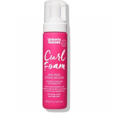 Umberto Giannini Curl Foam Anti Frizz Hair Styling Curl Mousse 200ml Vegan and Cruelty Free