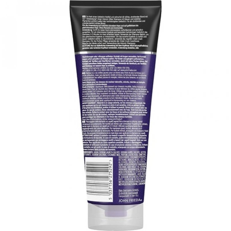 John Frieda Violet Crush Shampoo Neutralizes Yellow and Orange Tones 250ml