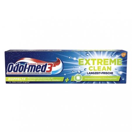 Odol-med3 Extreme Clean Toothpaste Long-Lasting Freshness for Dental Care 75ml