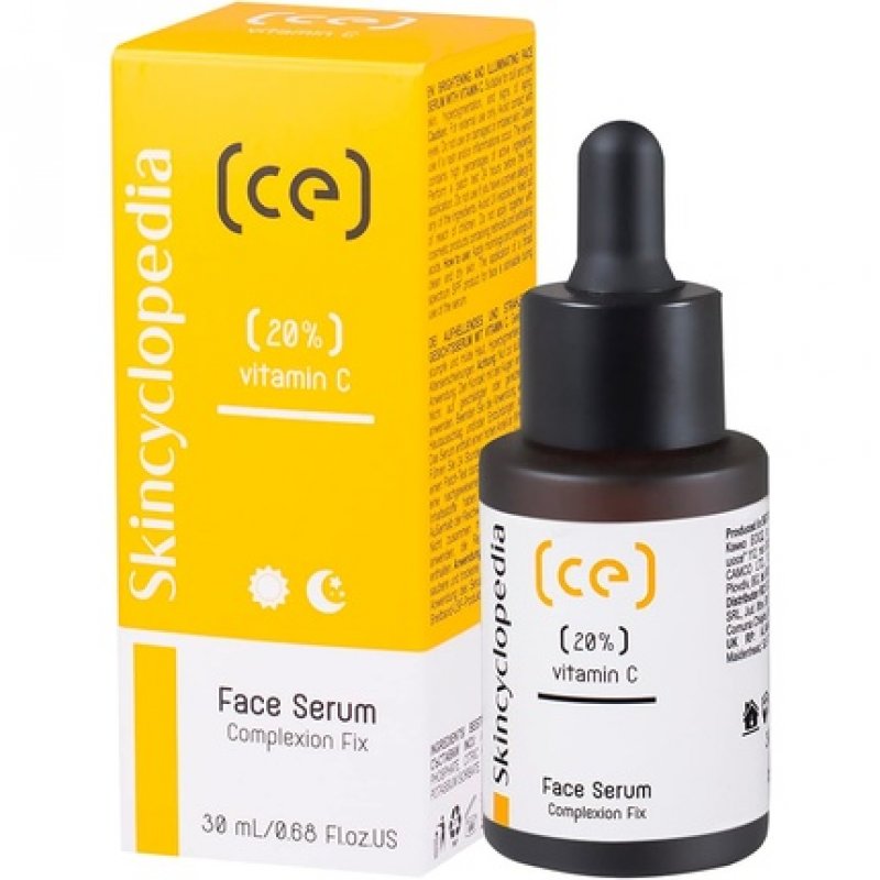 Skincyclopedia 20% Vitamin C Serum with Hyaluronic Acid Spot Treatment for Acne Prone Dry and Oily Skin Illuminating