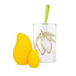 Beauty Blender Set Makeup Sponge for Liquid, Powder, BB Cream, and Sunscreen - Non-Latex Mango Glov Set of 2