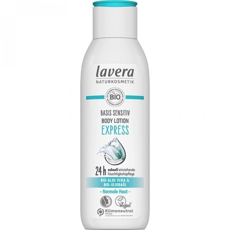 lavera basis sensitiv Express Body Lotion with Organic Aloe Vera and Jojoba Oil 250ml