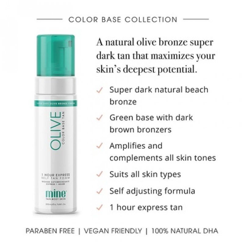 MineTan Olive Self Tanner Mousse 200ml Original Foam