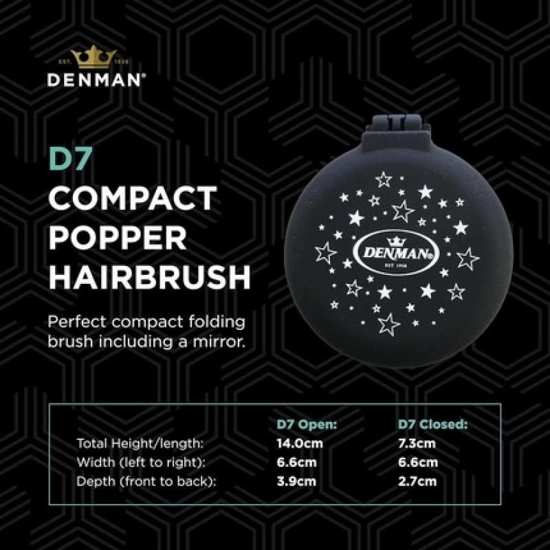 D7 Popper Brush Black Soft Touch Shell