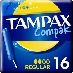 Tampax Compak Regular Tampons with Applicator 16 Pieces