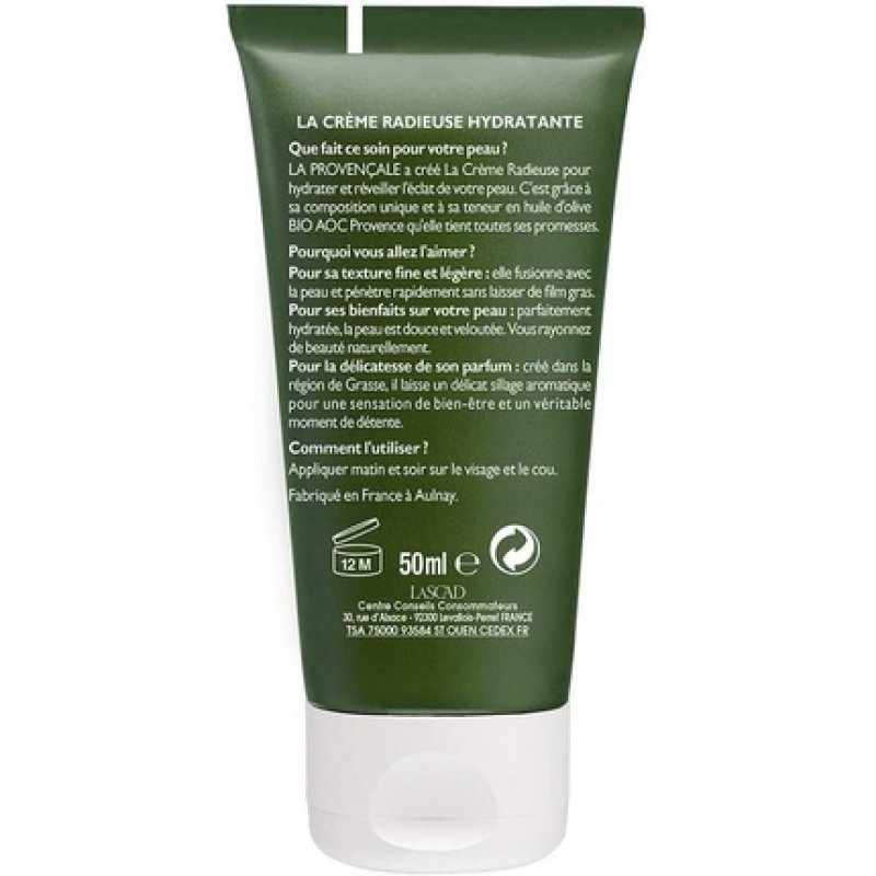 La Provençale Le Baume Radieux Nourishing Face Balm Certified Organic with AOC Provence Olive Oil 50ml
