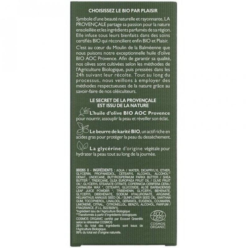 La Provençale Le Baume Radieux Nourishing Face Balm Certified Organic with AOC Provence Olive Oil 50ml
