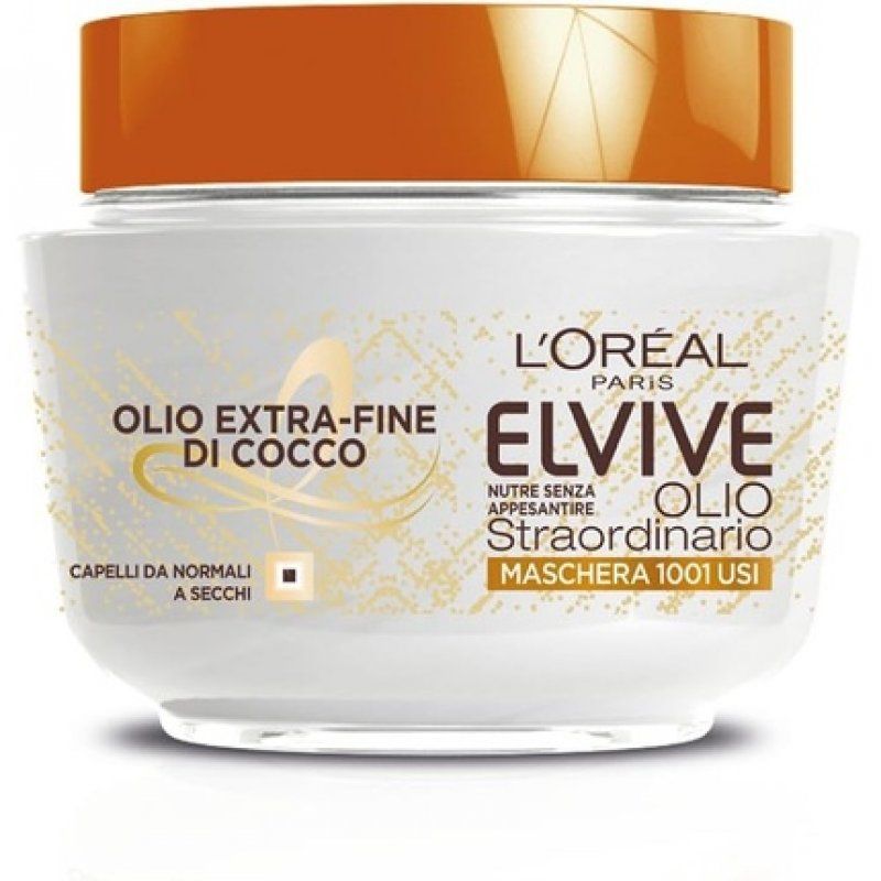 L'Oréal Paris Elvive Nourishing Mask Extraordinary Fine Coconut Oil for Normal to Dry Hair 300ml - Pack of 3