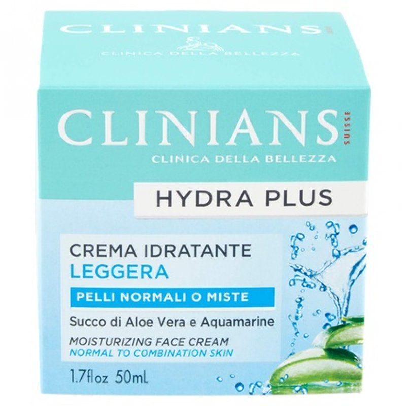 Clinians Moisturizing Daily Face Cream with White Tea Mineral and Vegetal Water 50ml