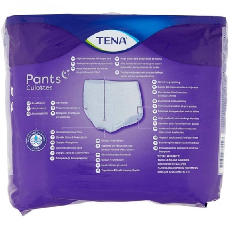 Tena Plus Night Incontinence Pads Size M 12 Count - Pack of 12