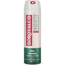 Borotalco Dry Spray Deodorant for Men Alcohol-Free with Absolute Talcum 150ml
