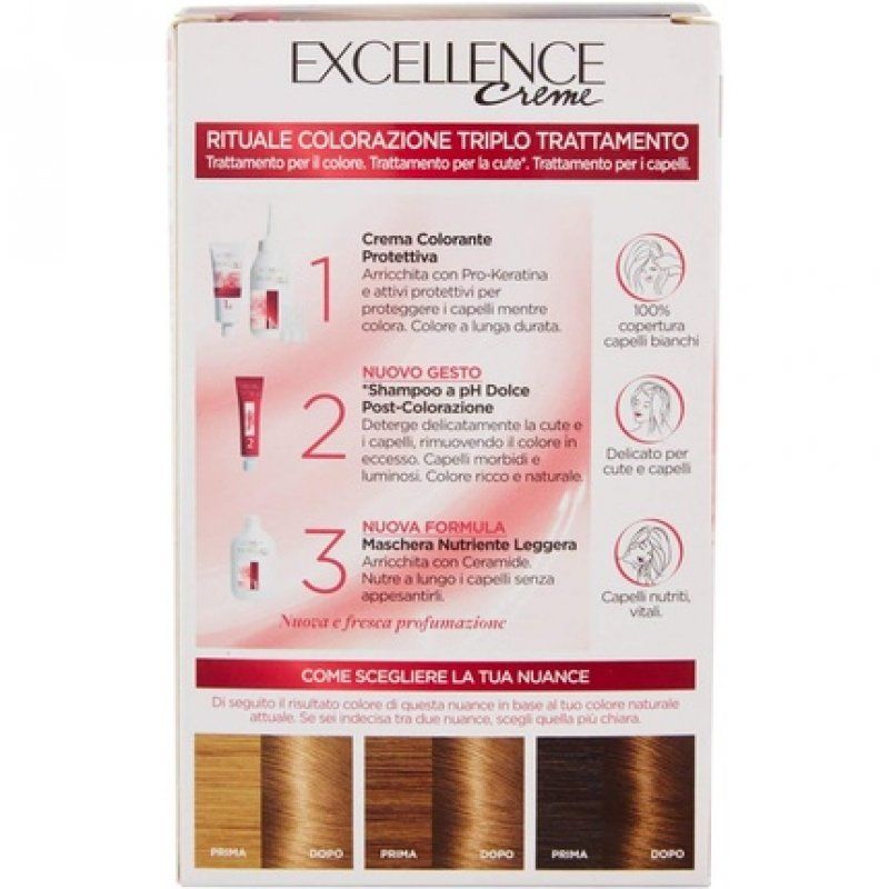 Loreal Excellence Triple Treatment Hair Coloring Cream 7 Blond