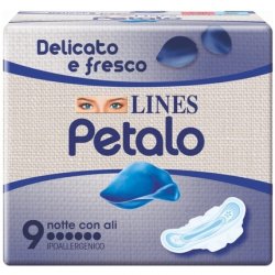 Petalo Nighttime Sanitary Pads with Wings 9 Pack