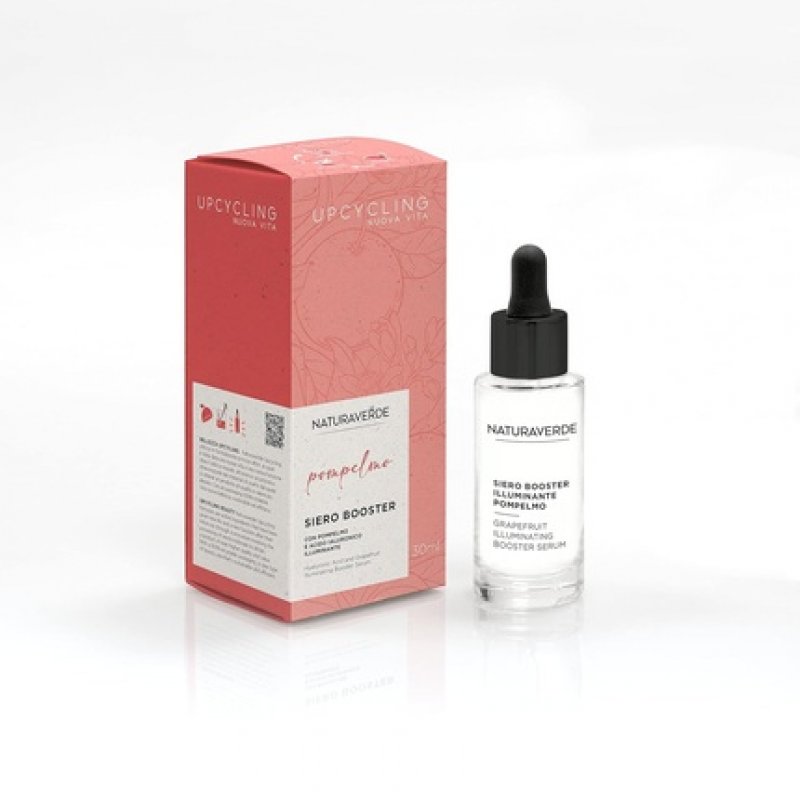 Naturaverde Face Serum Booster Upcycling Grapefruit with Grapefruit Extract, Vitamin C, and Hyaluronic Acid 30ml