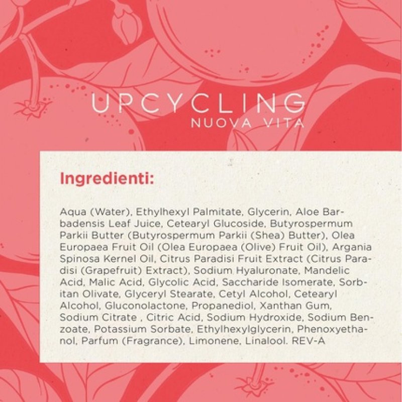 Naturaverde Face Serum Booster Upcycling Grapefruit with Grapefruit Extract, Vitamin C, and Hyaluronic Acid 30ml